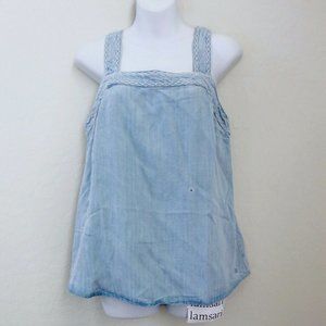 Eddie Bauer Tranquil Sleeveless Square-Neck Embroidered Top Size S